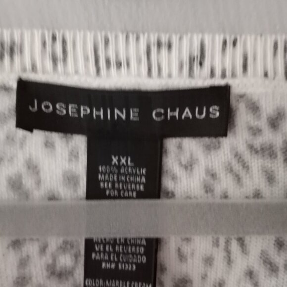 'JOSEPHINE CHAUS' XXL Animal design Vee neck Sweater EUC - Picture 3 of 11